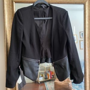 Eva Longoria Faux Leather Blazer